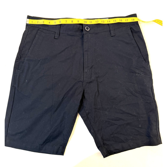 Volcom Shorts Mens 36 Navy Chino Classic Flat Front Casual Summer Skate Style - Picture 4 of 5